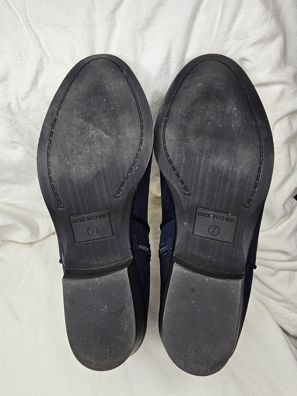 Style & Co. Wileyy Navy Faux Suede Ankle Booties Low Block Heel - Picture 14 of 16